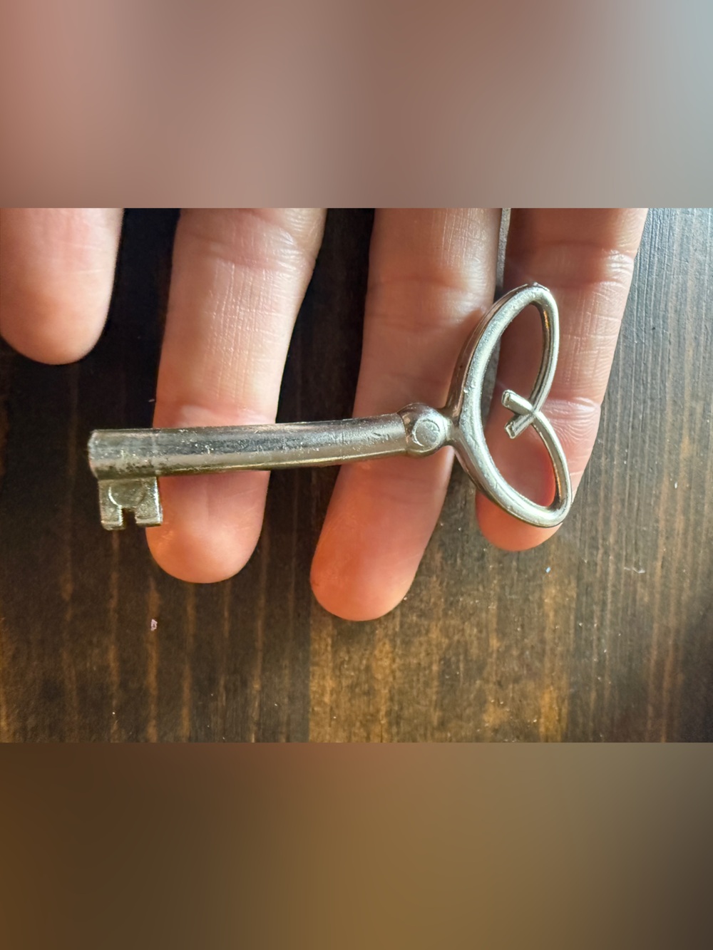 Vintage Brighton Silver Skeleton Key charm decor